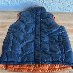 REI Boy Vest Reversible Orange/navy
